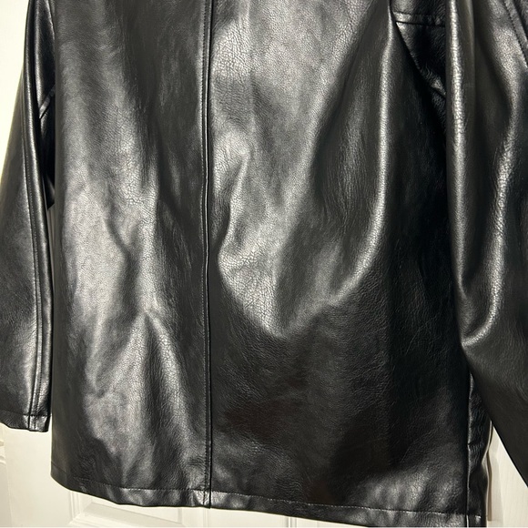 Anthropologie Maeve Oversized Faux-Leather Moto Jacket - Picture 11 of 13